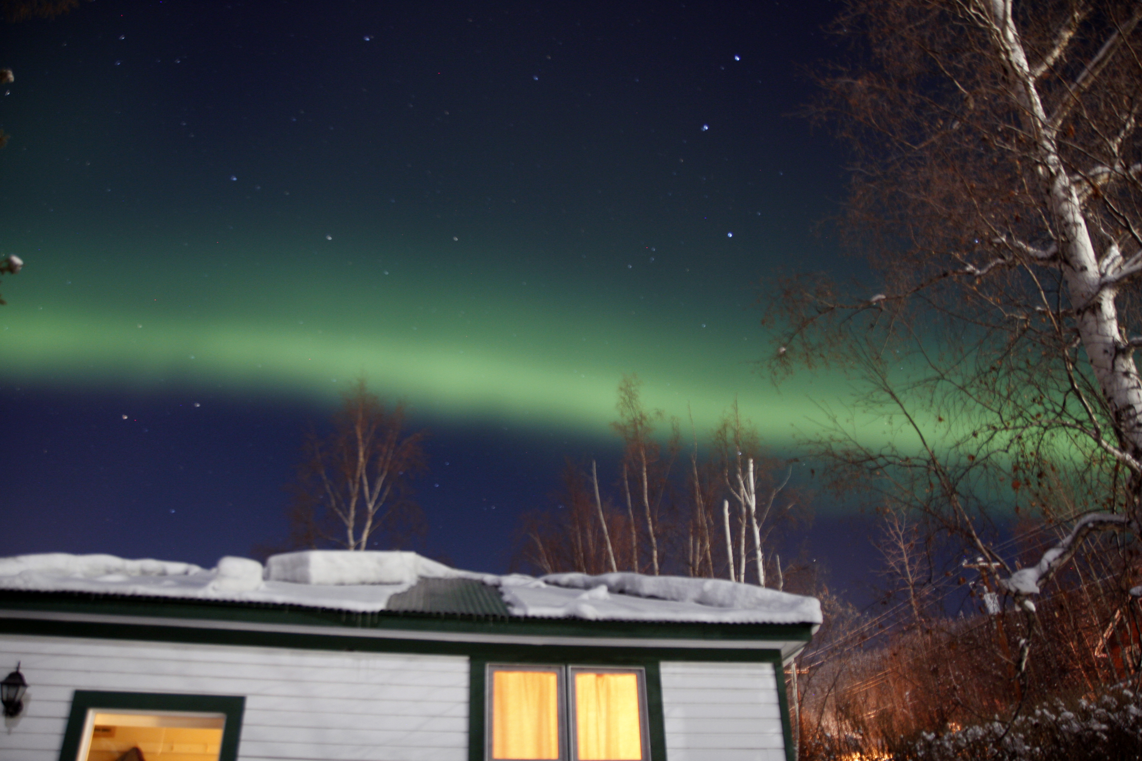 green over Berton House